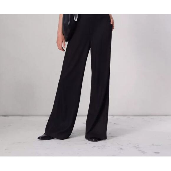 rag & bone Women's Wide Leg Pull On Pant Black Size M/6-8 - Picture 1 of 8